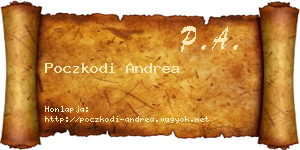 Poczkodi Andrea névjegykártya