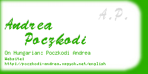 andrea poczkodi business card